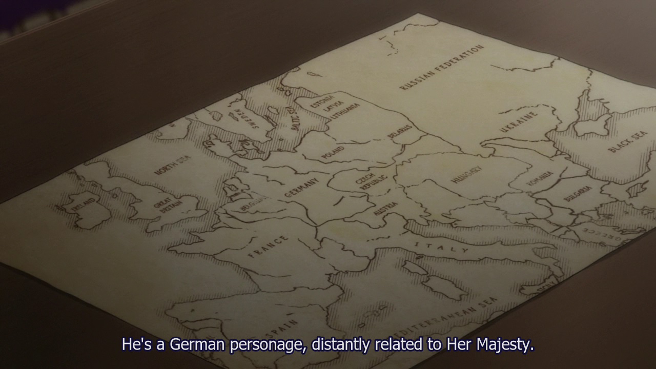 Map of Europe in Kuroshitusji