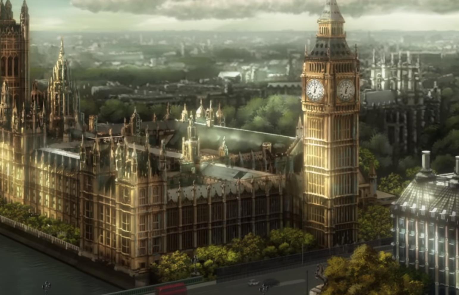 London with Big Ben in Fate series, in El-Melloi Case Files anime.