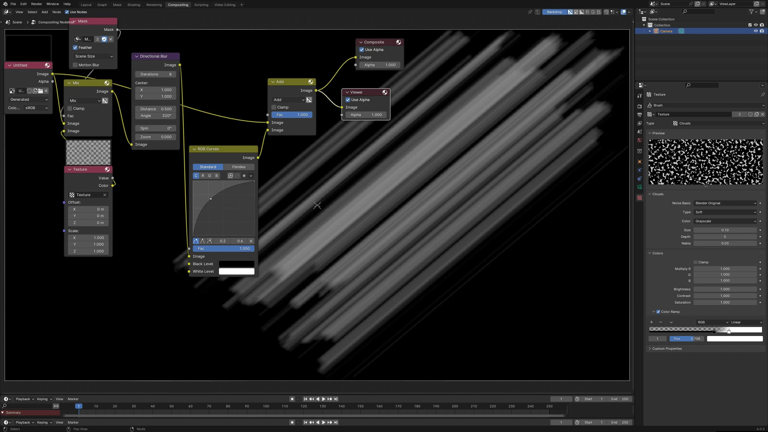 Directional blur node can be used in Blender Compositor to simulate light rays.