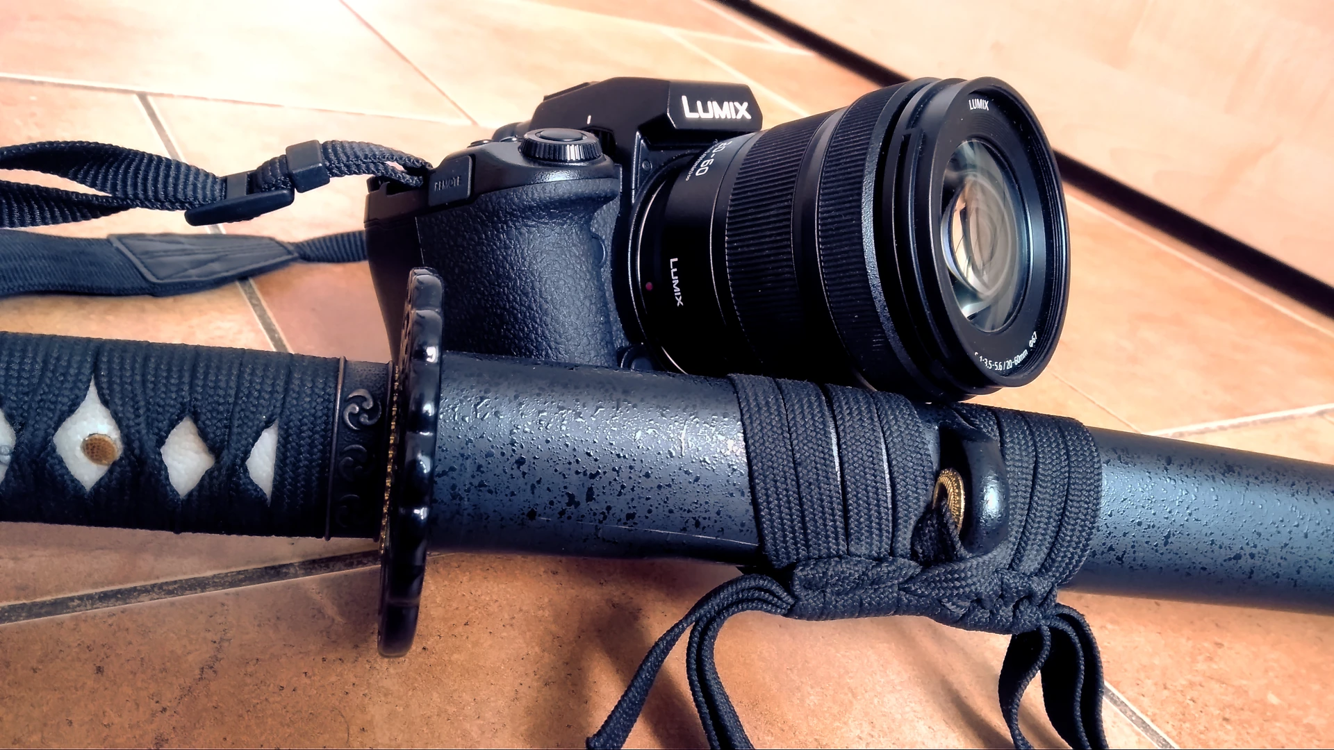 A katana with camera.