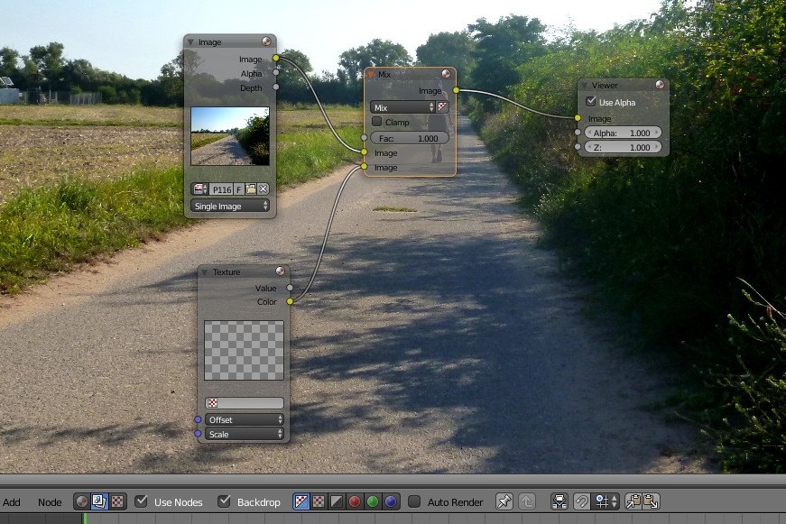 Image node mixed with empty texture