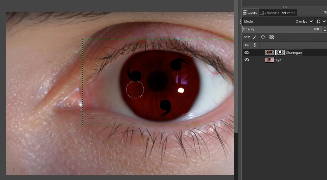 Set the opacity back to 100% and set blending mode to Overlay.