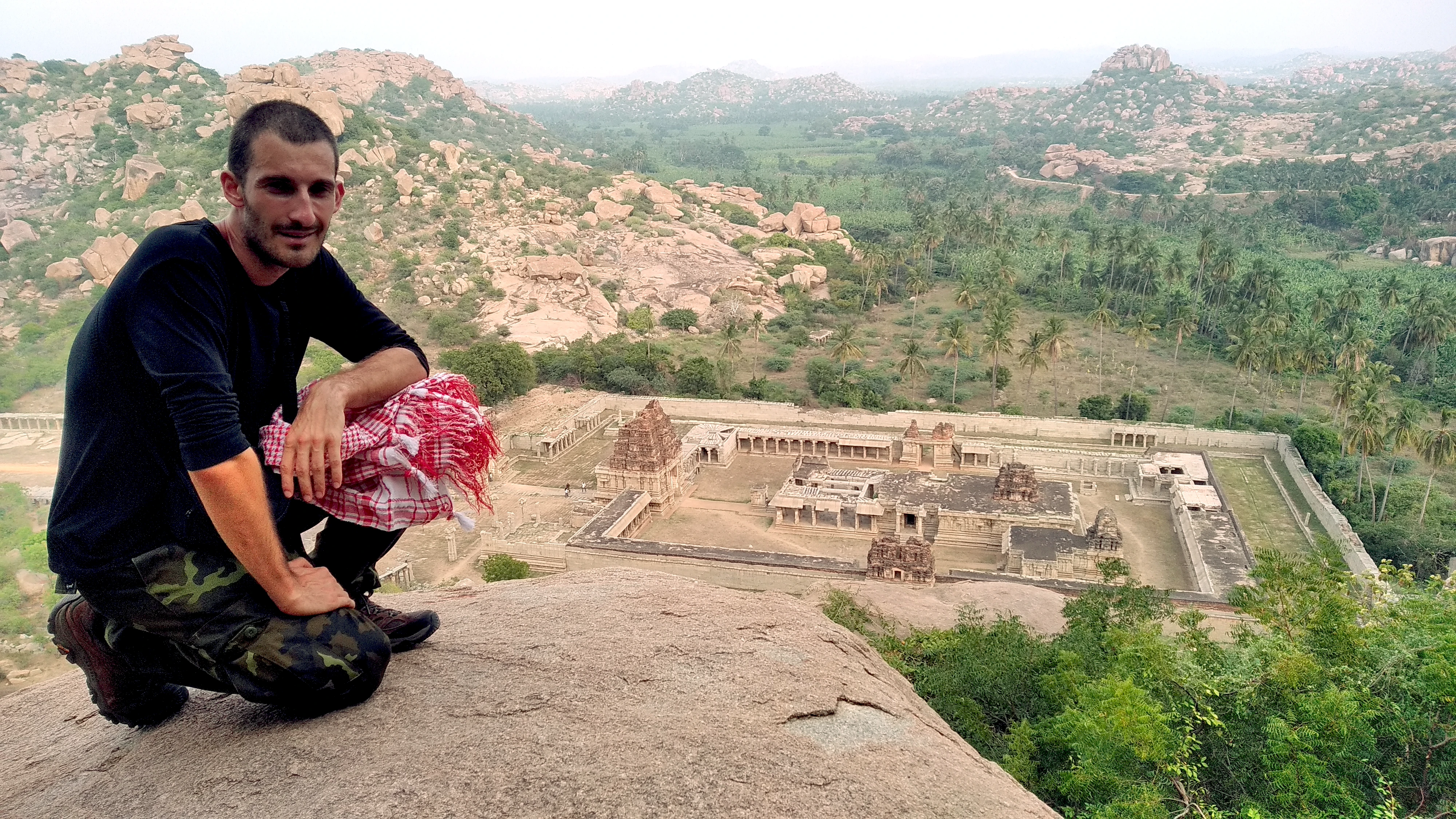 The ancient city of Hampi is an enormously large site full of old temples.