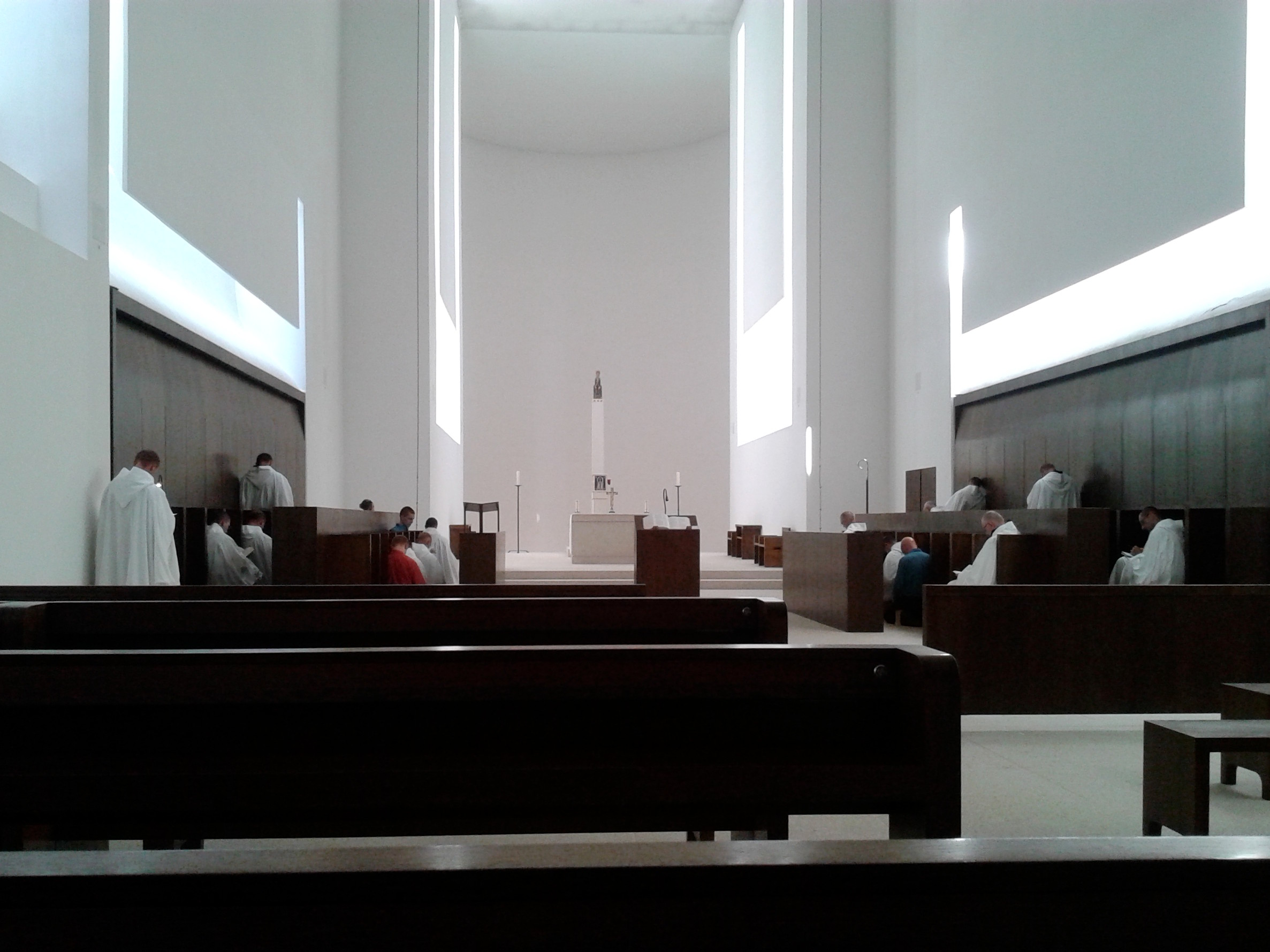 Monks before the prayer