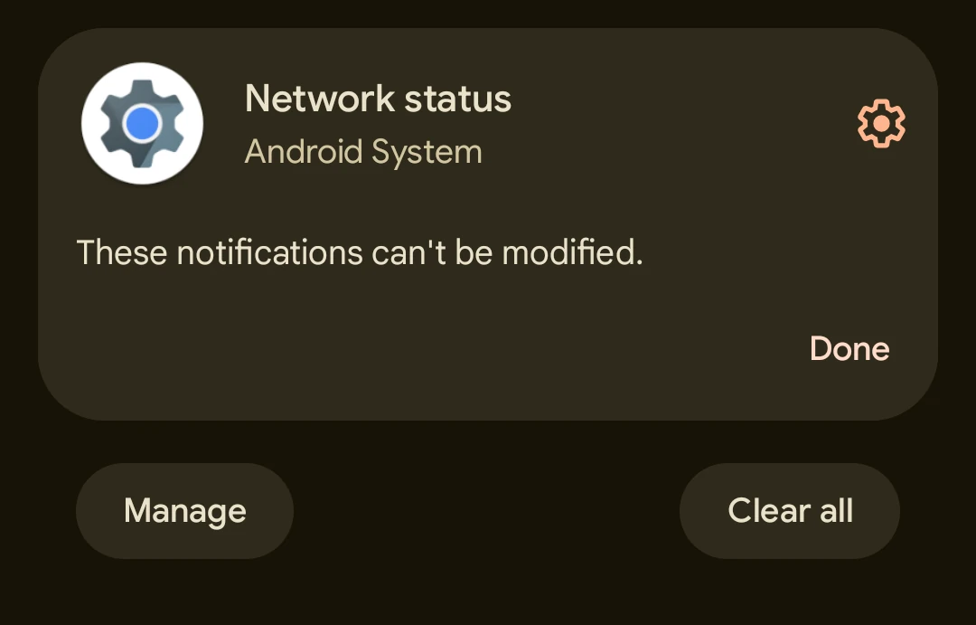 Opening Android Wi-Fi network notification settings.